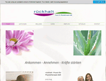 Tablet Screenshot of physio-rueckhalt.de